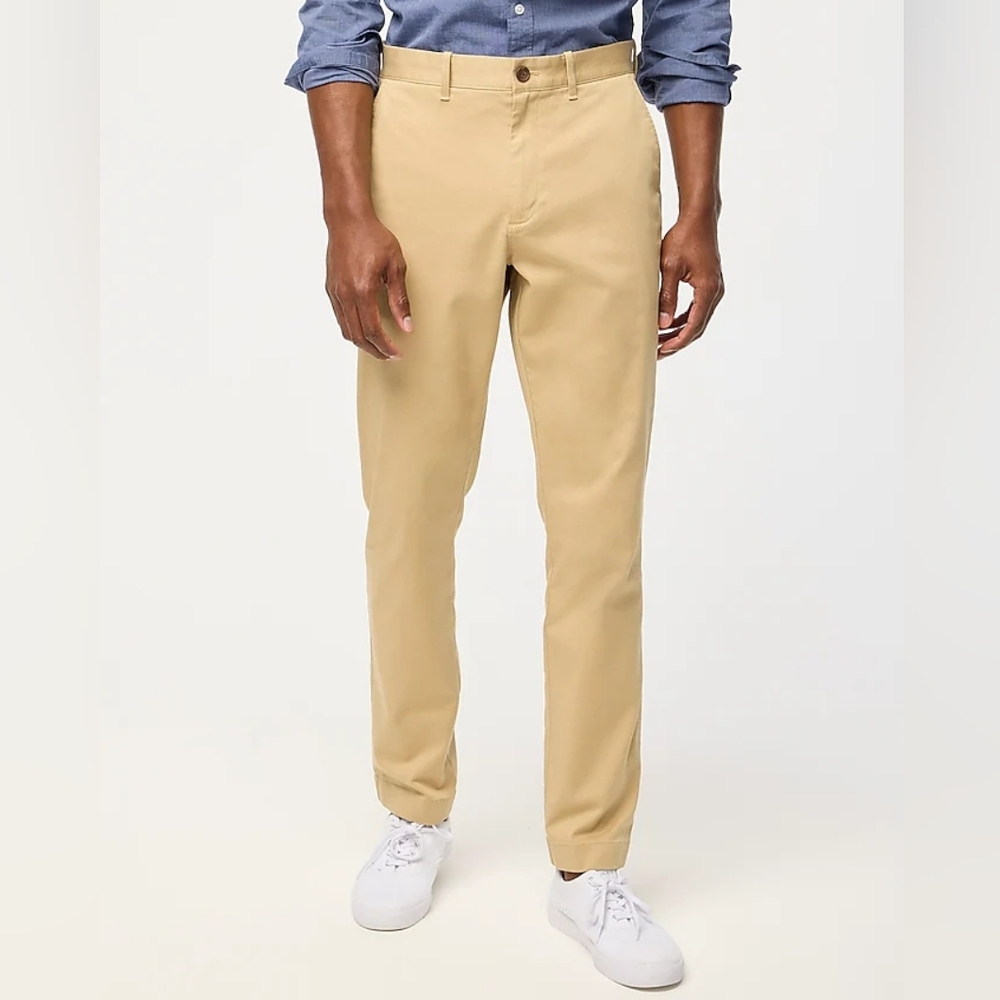 NWT J. Crew Athletic Slim Fit Tan Chino Pants Size: 34x32